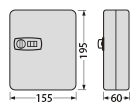 KCL-17外観図　H155×W195×D60mm